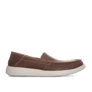 SKECHERS 斯凱奇 Status Breson Moc Leather Slip 男士休閑鞋 
