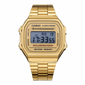 卡西歐(CASIO)手表經(jīng)典復(fù)古電子時(shí)尚中性表小金表A168WG-9W