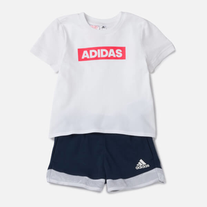 adidas阿迪達(dá)斯 Short Sleeve T-Shirt Set 小女童套裝