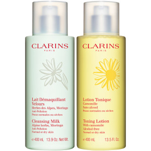 Clarins 嬌韻詩清潔乳套裝（綠吸盤+黃水）400ml