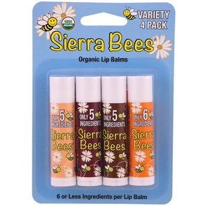 湊單！ Sierra Bees Organic Lip Balms 有機(jī)唇膏 4.25g*4支