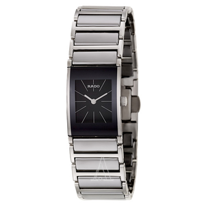 Rado 雷达表 Integral 系列 银黑色方形表盘女士气质腕表 R20786159