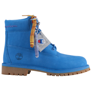 Timberland x Champion 6寸防水戶外踝靴 大童款 電光藍