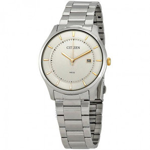 Citizen Quartz Silver Dial 男士手表