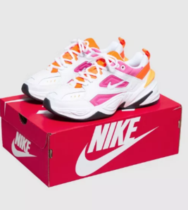 Nike M2K Tekno 女士粉白拼色老爹鞋 