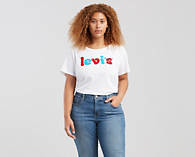 Levi's彩色 Logo 大碼基礎(chǔ)T恤