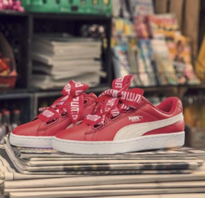 5.5碼現(xiàn)貨！Puma 彪馬 Basket Heart DE 女式蝴蝶結(jié)運(yùn)動(dòng)鞋