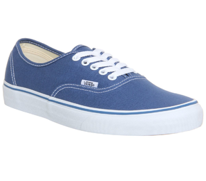  Vans 萬斯 Authentic 女士牛仔藍(lán)色低幫帆布鞋