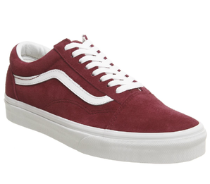  Vans 萬(wàn)斯 Old Skool 酒紅色低幫絨面鞋