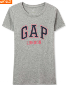 GAP 盖璞 Logo徽标基本款简洁舒适圆领短袖T恤