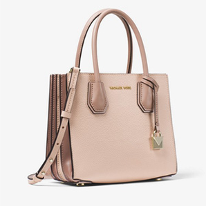 Michael Kors Mercer 系列中號(hào)粉拼風(fēng)琴包