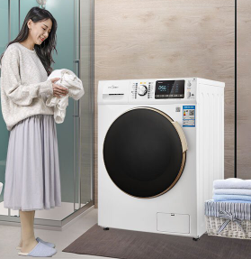 1日！美的 MD100V71WDX 10公斤全自动洗干一体机滚筒洗衣机