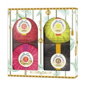 ROGER&GALLET 香邂格蕾 手工皂禮盒裝（無花果樹味、桂花味、紅姜味、橙香味）4*100g  