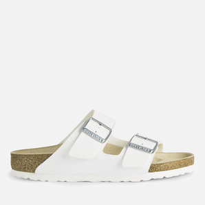  Birkenstock 經(jīng)典白色休閑平底拖鞋 