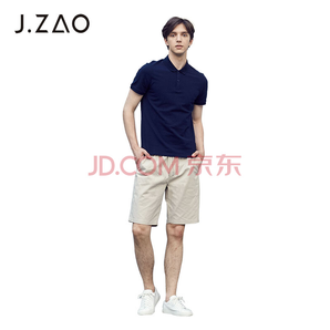 J.ZAO 男士基础短袖POLO衫
