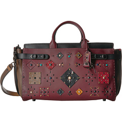 硬貨！COACH 蔻馳 Patchwork Prairie Rivets Double Swagger 43 Carryall 女士手提斜挎包