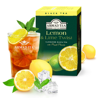 英国AHMAD TEA/亚曼进口茶叶柠檬香柠味袋泡红茶20包夏日冷饮DIY