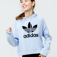 Adidas三葉草Logo款女子運(yùn)動(dòng)衛(wèi)衣