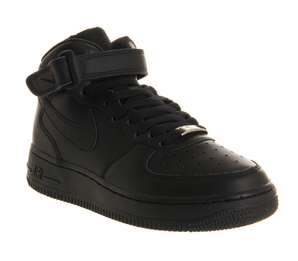 Nike 耐克 Air Force 1 空軍1號(hào) 大童黑色中幫運(yùn)動(dòng)鞋