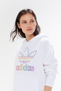 adidas 阿迪達斯 Pride Rainbow Trefoil 女士連帽衫