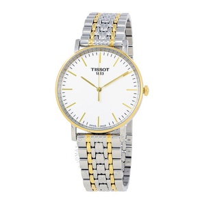  Tissot 天梭 T-Classic Everytime 系列 金銀雙色中號(hào)男士經(jīng)典腕表 