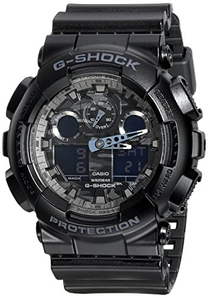 Casio 卡西歐 G-Shock 模擬數(shù)字表盤黑色樹脂男式手表 