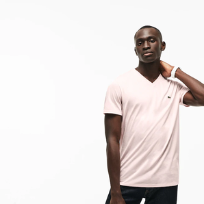 Lacoste 法国鳄鱼 男士V领T恤
