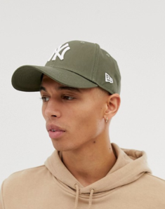 New Era MLB Basic 洋基 9Forty可調(diào)節(jié)橄欖綠棒球帽