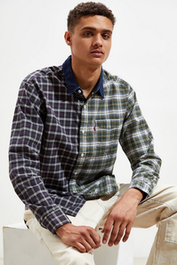 Levi's 李維斯 Pieced Sunset Spliced Plaid 男格紋拼接襯衫 