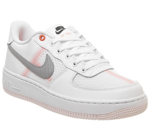  Nike 耐克 Air Force 1 空軍1號(hào) 女款白灰色運(yùn)動(dòng)鞋