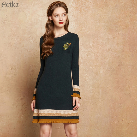 artka阿卡lb10172q2女士毛衣连衣裙148元