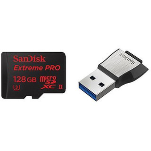 SanDisk 128GB Extreme PRO UHS-II microSDXC 存儲卡 + 讀卡器