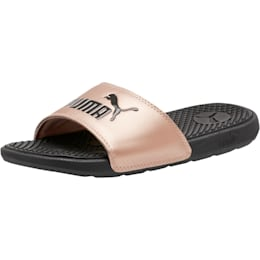 Puma彪馬 Cool Cat Metallic Slides 玫瑰金大童澡堂拖