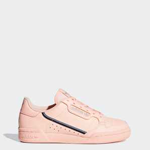 Adidas Continental 80 粉色復(fù)古大童款休閑鞋