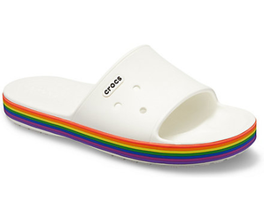 Crocs 卡駱馳 Crocband III Rainbow Slide 中性彩虹拖鞋