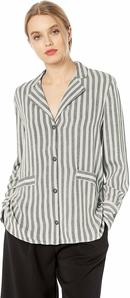 A|X Armani Exchange Striped Button-up 女款純棉條紋襯衫