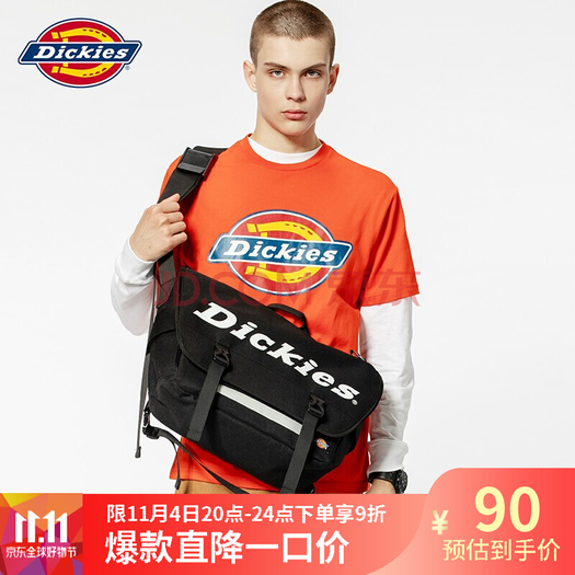 dickies 帝客 d19-b047 男士邮差包*3件 148.5元(合49.5元/件)