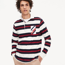 Tommy Hilfiger 男士條紋撞色 Polo 衫