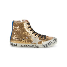 Golden Goose 金色亮片女士高幫休閑鞋