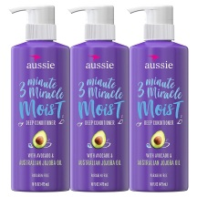 Aussie 袋鼠 三分鐘奇跡保濕滋潤護發(fā)素/發(fā)膜 475ml*3瓶 到手約￥129