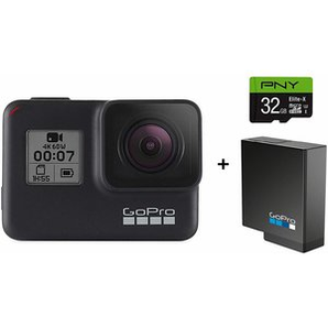 GoPro HERO7 Black 運(yùn)動(dòng)相機(jī) + 額外電池 + 32GB U3 存儲卡