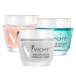  VICHY 薇姿 深層清潔+滋潤保濕+去角質(zhì)煥顏新生面膜 3件裝