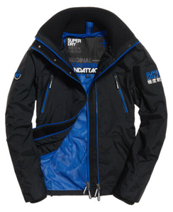 Superdry 極度干燥 1020200500140 男士雙拉鏈帶帽防風(fēng)風(fēng)衣外套