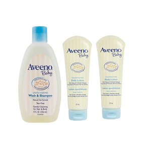 Aveeno 艾維諾嬰兒洗護(hù)套裝（燕麥保濕潤膚乳 227g *2+洗發(fā)沐浴二合一236ml )