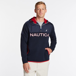 Nautica  拼接羊羔絨連帽衛(wèi)衣