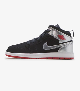 AIR JORDAN 1 MID Johnny Kilroy 黑銀中童運(yùn)動(dòng)鞋