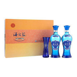 洋河蓝色经典 海之蓝 52度 礼盒装 480ml*2瓶白酒