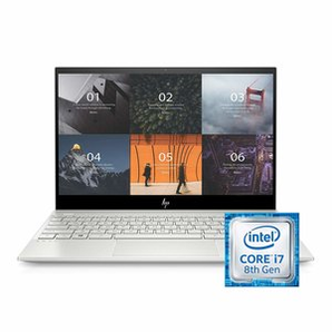 HP ENVY 13 英寸超薄筆記本 Intel Core i7-8565U、NVIDIA GeForce MX250 顯卡、16GB SDRAM, 512GB SSD、Windows 10 家庭版（13-aq0044nr，天然銀色） HP