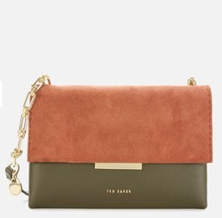 TED BAKER 女士小羊皮拼色斜挎包