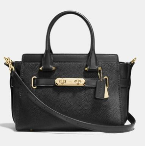 COACH 蔻馳 Pebbled Coach Swagger Carryall 女款單肩包 